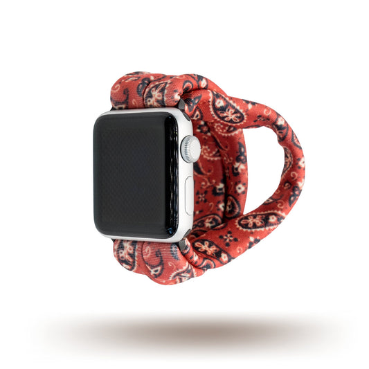Red Bandana Paisley Yoga Band® for Apple Watch, Fitbit, and Samsung